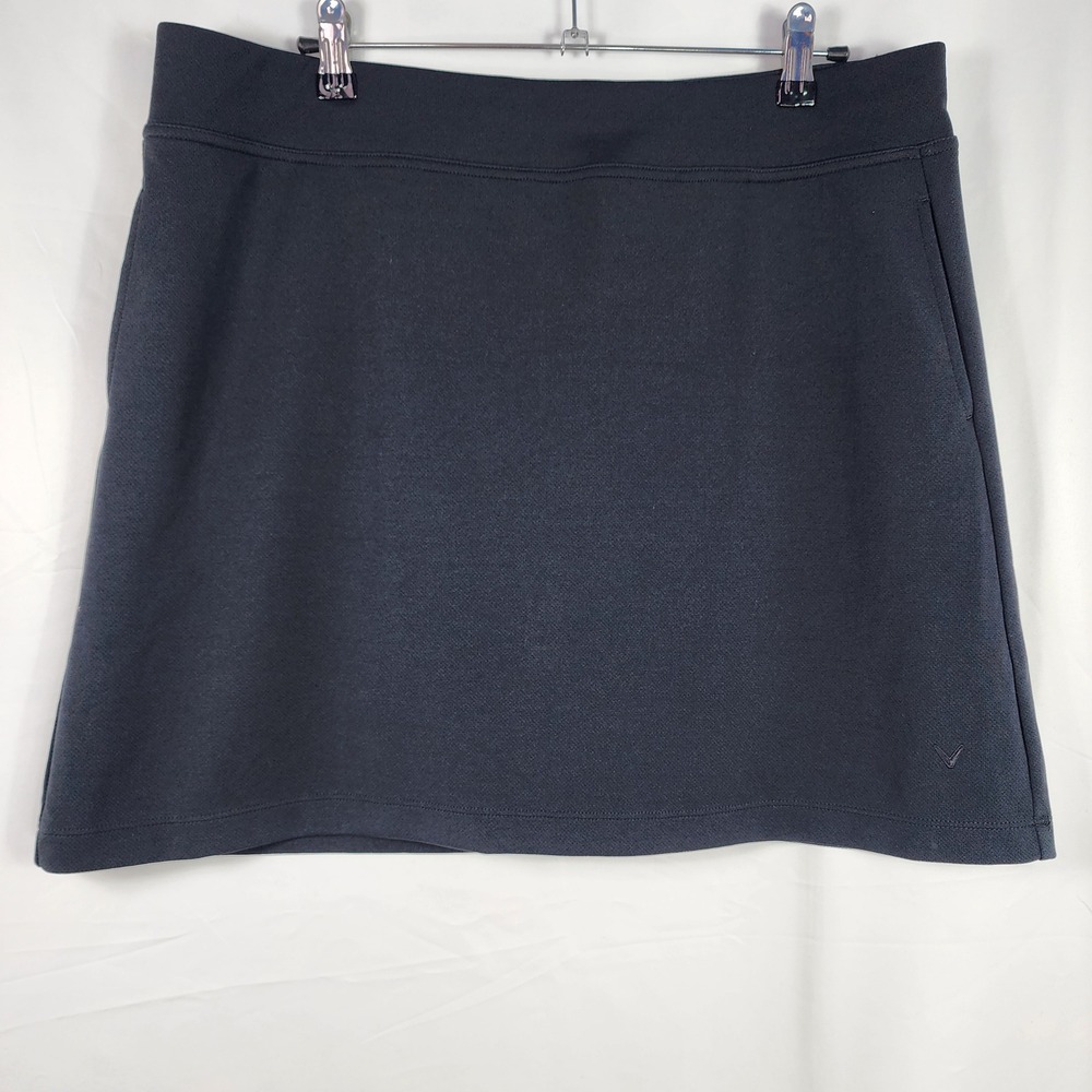 Callaway Golf PIckleball Skort Skirt Women XL Black Stretch Pockets Athletic